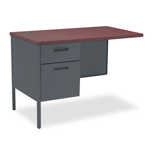 HON Metro Classic Series Workstation Return, Left, 42w X 24d, Mahogany-charcoal