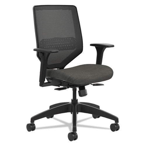 HON Solve Series Mesh Back Task Chair, Supports Up To 300 Lbs., Ink Seat, Black Back, Black Base