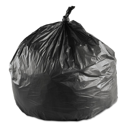 INTEPLAST High-density Commercial Can Liners, 10 Gal, 6 Microns, 24" X 24", Black, 1,000-carton