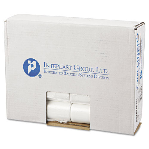 INTEPLAST High-density Commercial Can Liners, 10 Gal, 6 Microns, 24" X 24", Natural, 1,000-carton