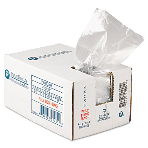 INTEPLAST Food Bags, 16 Oz, 0.68 Mil, 4" X 8", Clear, 1,000-carton
