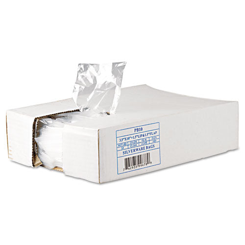INTEPLAST Silverware Bags, 0.7 Mil, 3.5" X 1.5", Clear, 2,000-carton