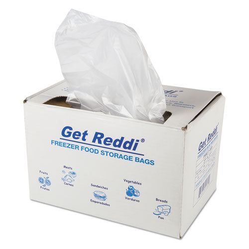 INTEPLAST Get Reddi Freezer Food Storage Bags, 0.5 Mil, 27" X 37", Natural, 200-carton