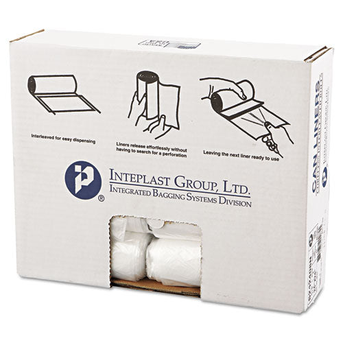 INTEPLAST High-density Commercial Can Liners, 10 Gal, 8 Microns, 24" X 24", Natural, 1,000-carton
