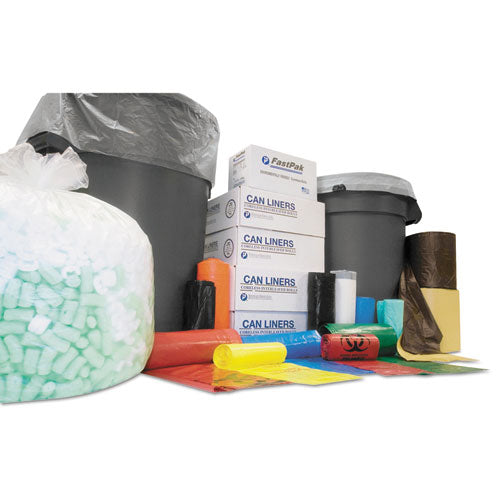 INTEPLAST High-density Interleaved Commercial Can Liners, 30 Gal, 0.39 Mil, 30" X 37", Black, 500-carton