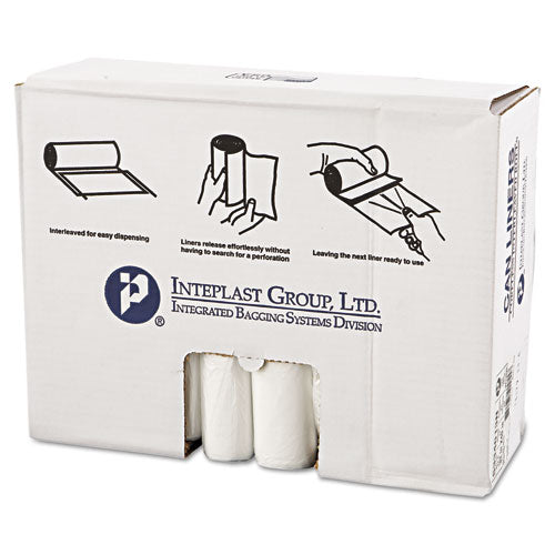 INTEPLAST High-density Interleaved Commercial Can Liners, 33 Gal, 13 Microns, 33" X 40", Clear, 500-carton