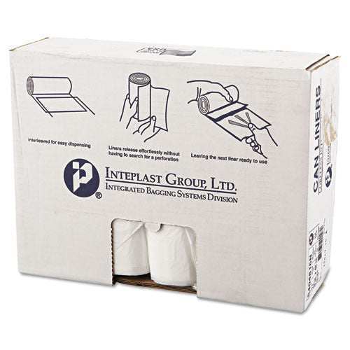 INTEPLAST High-density Interleaved Commercial Can Liners, 45 Gal, 16 Microns, 40" X 48", Clear, 250-carton