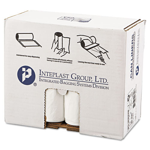 INTEPLAST Low-density Commercial Can Liners, 30 Gal, 0.7 Mil, 30" X 36", White, 200-carton