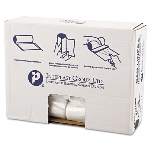 INTEPLAST High-density Commercial Can Liners Value Pack, 16 Gal, 7 Microns, 24" X 31 ", Clear, 1,000-carton
