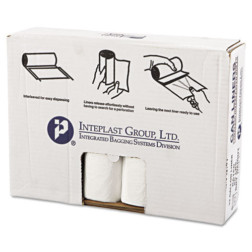 INTEPLAST High-density Commercial Can Liners Value Pack, 33 Gal, 14 Microns, 33" X 39", Clear, 250-carton