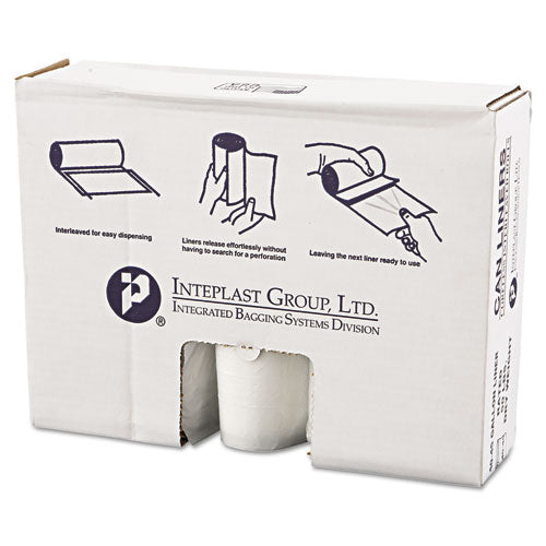 INTEPLAST High-density Commercial Can Liners Value Pack, 45 Gal, 12 Microns, 40" X 46", Clear, 250-carton