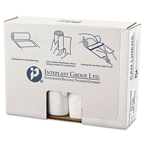 INTEPLAST High-density Commercial Can Liners Value Pack, 60 Gal, 14 Microns, 43" X 46", Clear, 200-carton