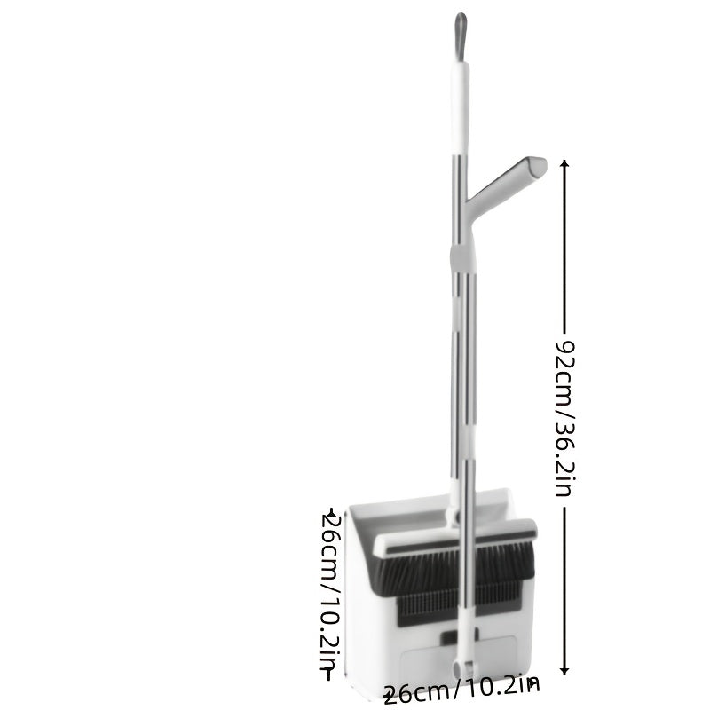 1pc 3-in-1 Broom, Dustpan & Floor Brush Set - Heavy-duty, Long-handled, for Efficient Cleaning In Bedrooms, Bathrooms, Kitchens, Living Rooms And Outdoors