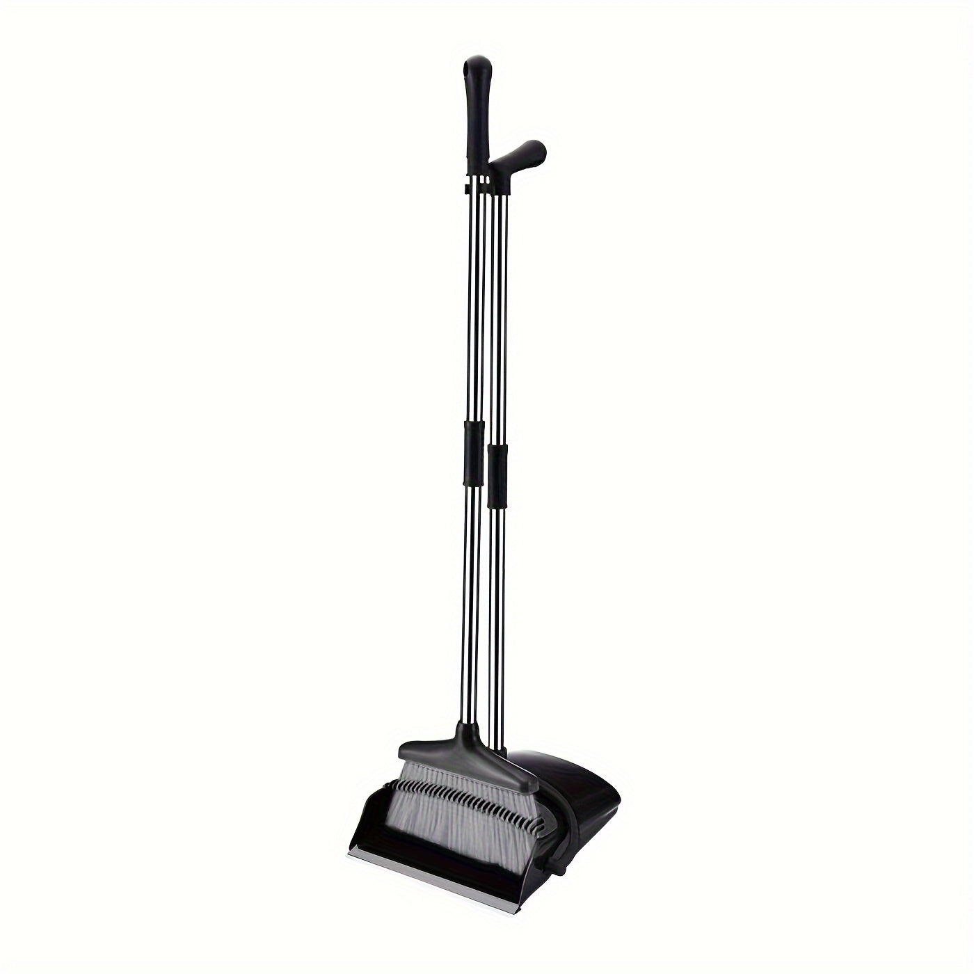 1pc Broom And Dustpan Set, Household Broom Cleaning for Office Home Kitchen Lobby Floor Use, Upright Standing Dustpan Broom Set 36in-49in