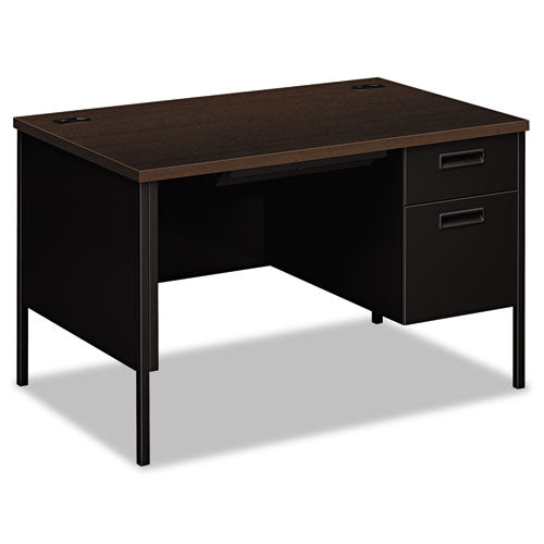 HON Metro Classic Series Right Pedestal Desk, 48" X 30" X 29.5", Mocha-black