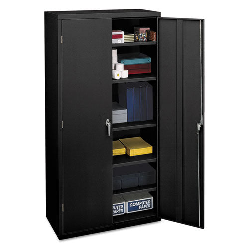 HON Assembled Storage Cabinet, 36w X 18 1-8d X 71 3-4h, Black