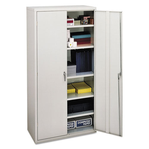 HON Assembled Storage Cabinet, 36w X 18 1-8d X 71 3-4h, Light Gray