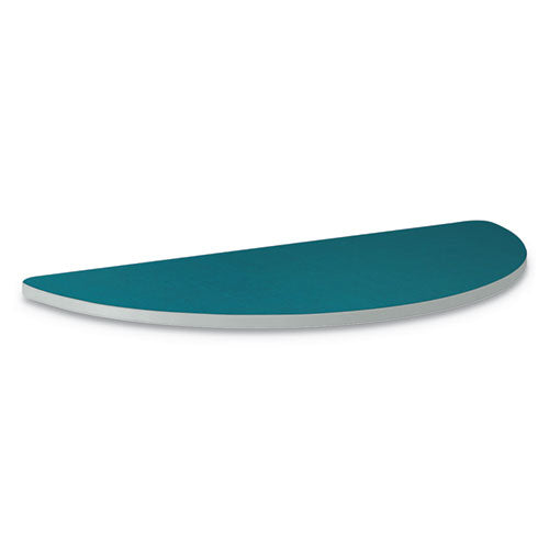 HON Build Half Round Shape Table Top, 60w X 30d, Blue Agave