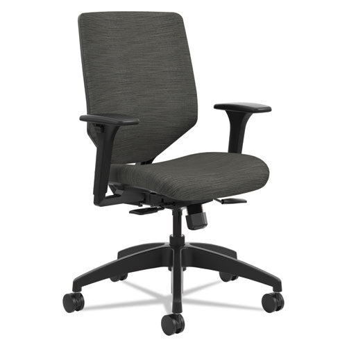 HON Solve Series Upholstered Back Task Chair, Supports Up To 300 Lbs., Ink Seat-ink Back, Black Base