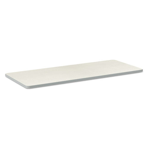 HON Build Rectangle Shape Table Top, 60w X 24d, Silver Mesh