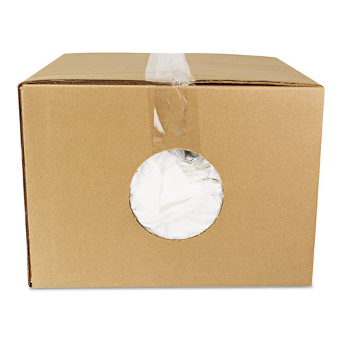 New Bleached White T-shirt Rags, 25 Pounds-bag