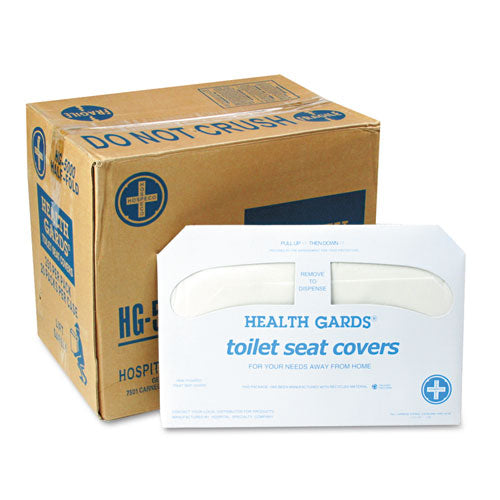 Health Gards Toilet Seat Covers, 14.25 X 16.5, White, 250 Covers-pack, 20 Packs-carton