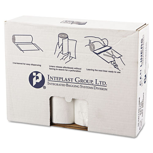 INTEPLAST High-density Commercial Can Liners Value Pack, 60 Gal, 12 Microns, 38" X 58", Clear, 200-carton