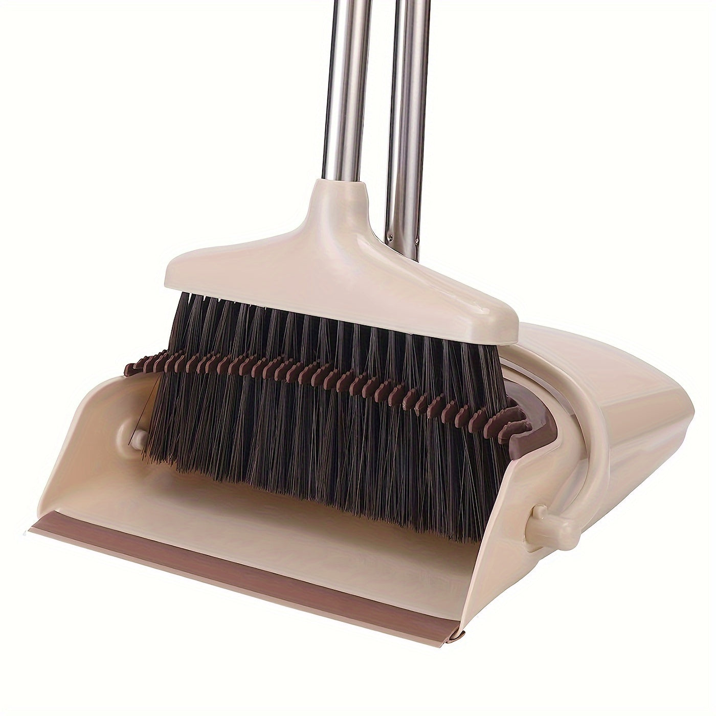 1pc Broom And Dustpan Set, Household Broom Cleaning for Office Home Kitchen Lobby Floor Use, Upright Standing Dustpan Broom Set 36in-49in